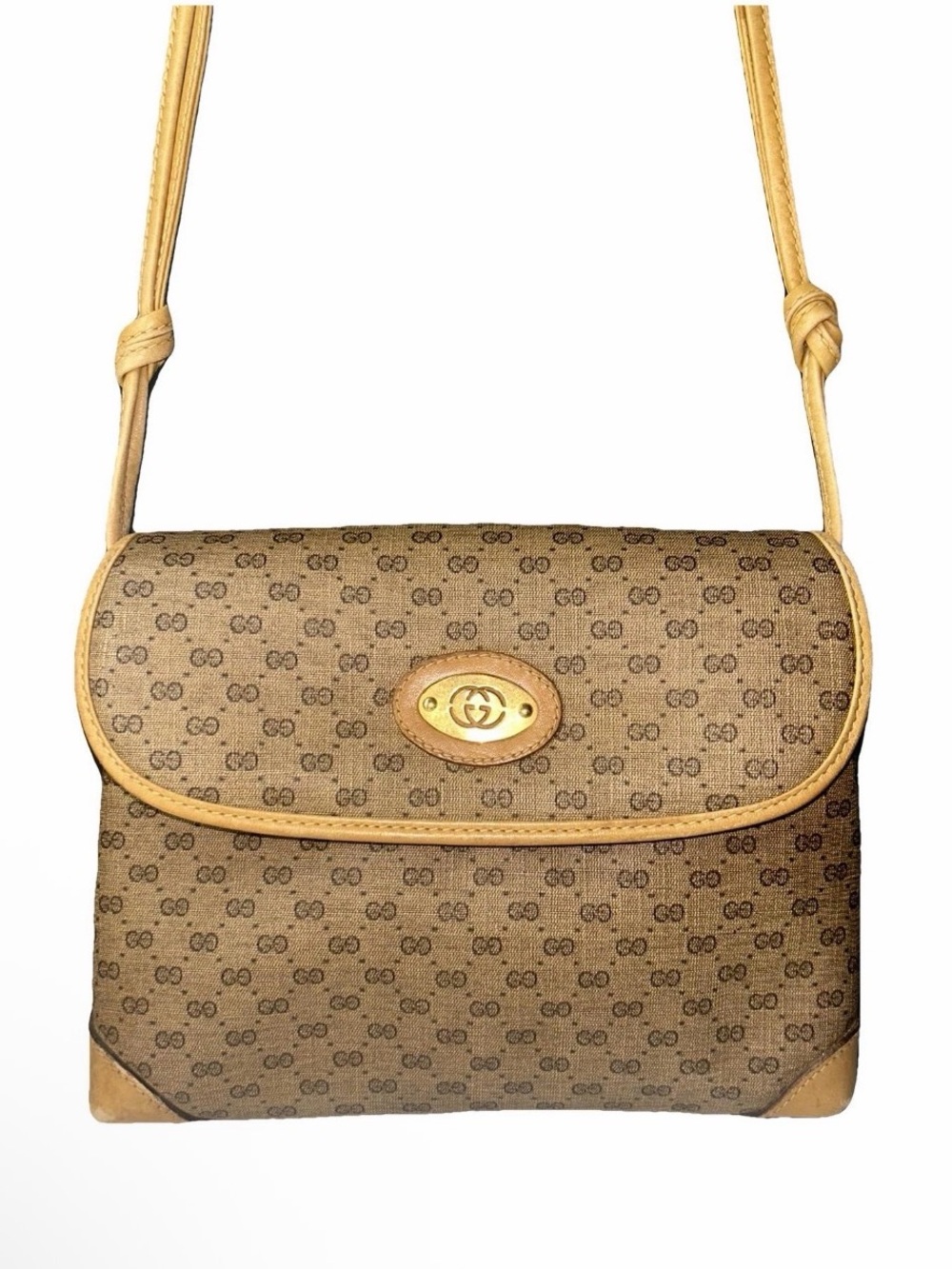 Vintage 80s Gucci Micro GG Crossbody Bag